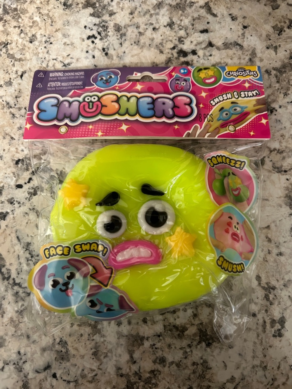 Orb Curiosities Smushers VIRAL Squishy Fidget Squeeze Toy Neon Yellow